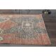 Orange Brown Turkish Vintage Handmade Oushak Wool Runner Rug 87x237