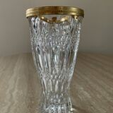 Vintage vase in chiseled Bohemian crystal from the 70s