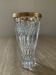 Vase vintage en cristal de Bohème ciselé années 70