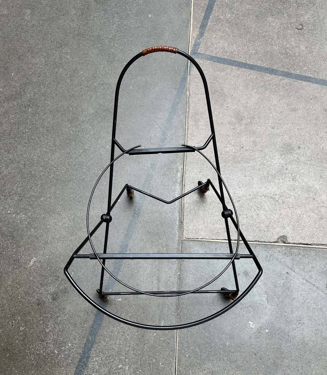 Modern folding teak trolley from the mid-century, Sweden, 1960s