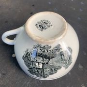 Coffee service, in earthenware with country motif, Boch La Louvière Belgium