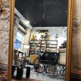 Large gilded mirror with ribbon – Napoleon III period – 136 cm