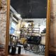 Large gilded mirror with ribbon – Napoleon III period – 136 cm