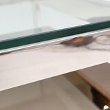 Belgochrom 1970 s-shaped chrome coffee table