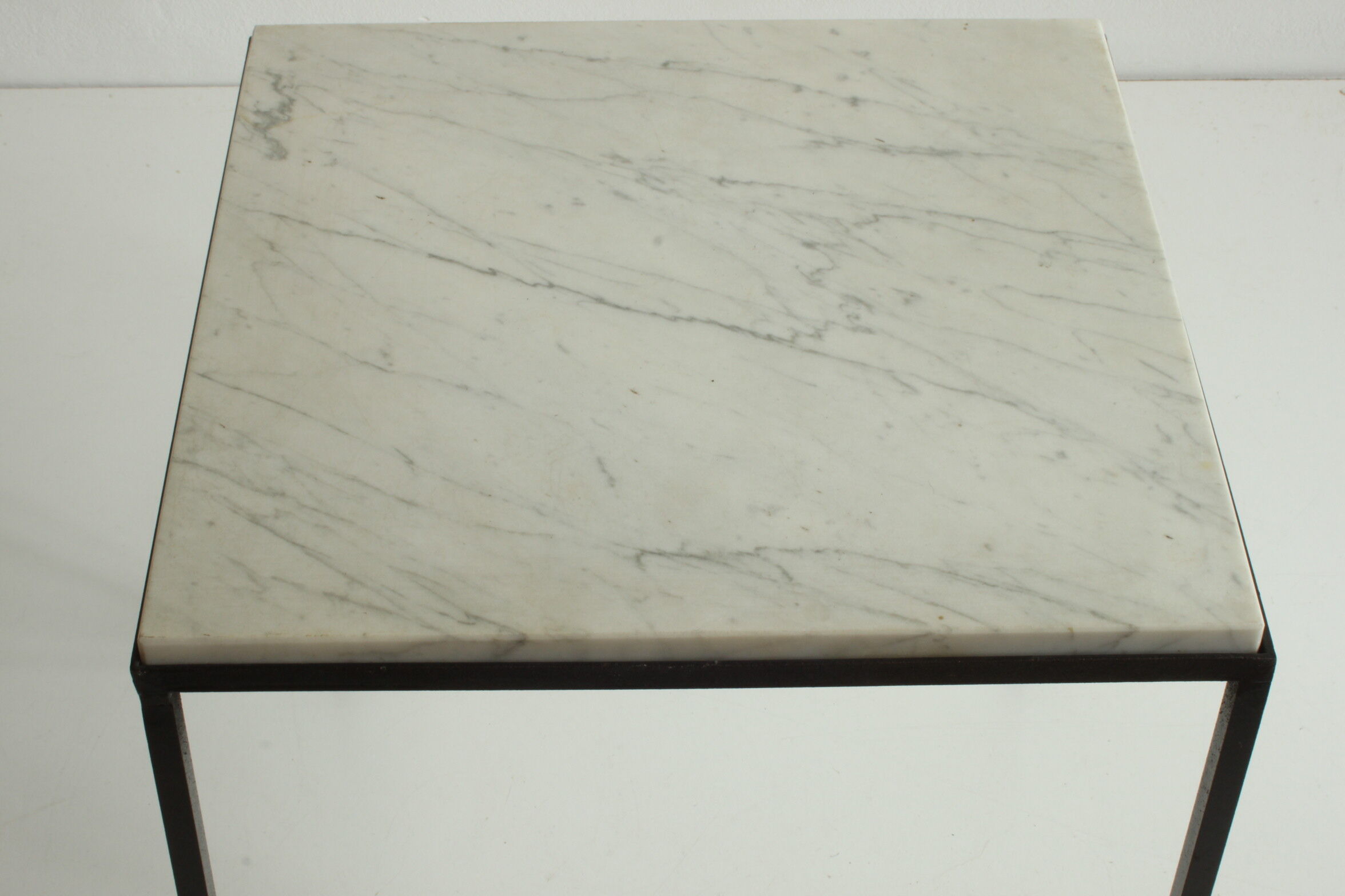Square carrara marble side table, 1960