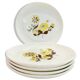 X8 floral plates mario and yellow 70s sovirel-vintage-kitchen-retri