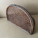 Antique cane wall shelf