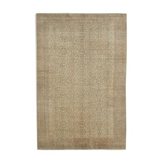 Handwoven unique anatolian beige rug 198 cm x 297 cm - 35275