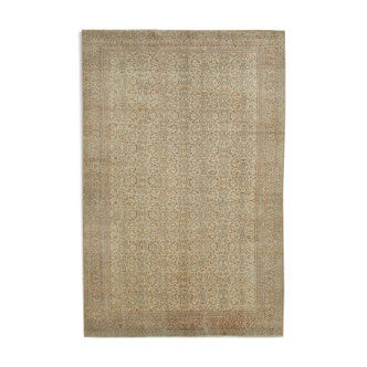 Tapis beige anatolien unique tissé à la main 198 cm x 297 cm - 35275