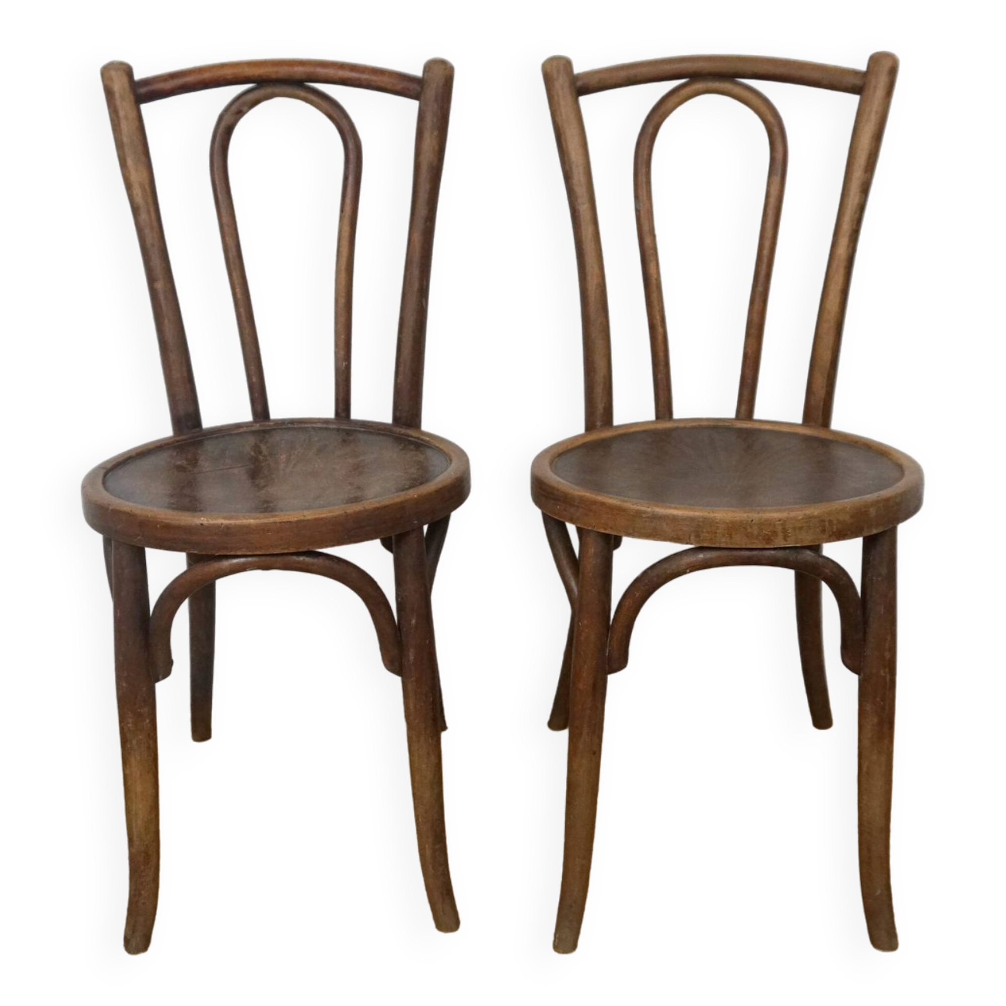 Pair of 1930s bistro chairs Thonet Kohn Fischel bentwood
