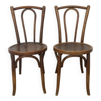 Pair of 1930s bistro chairs Thonet Kohn Fischel bentwood