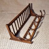 Curved wooden bistro coat rack from the 1930s