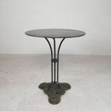 Art Deco bistro table, garden table on cast iron base