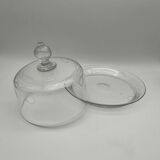 Old chiseled crystal dessert bell