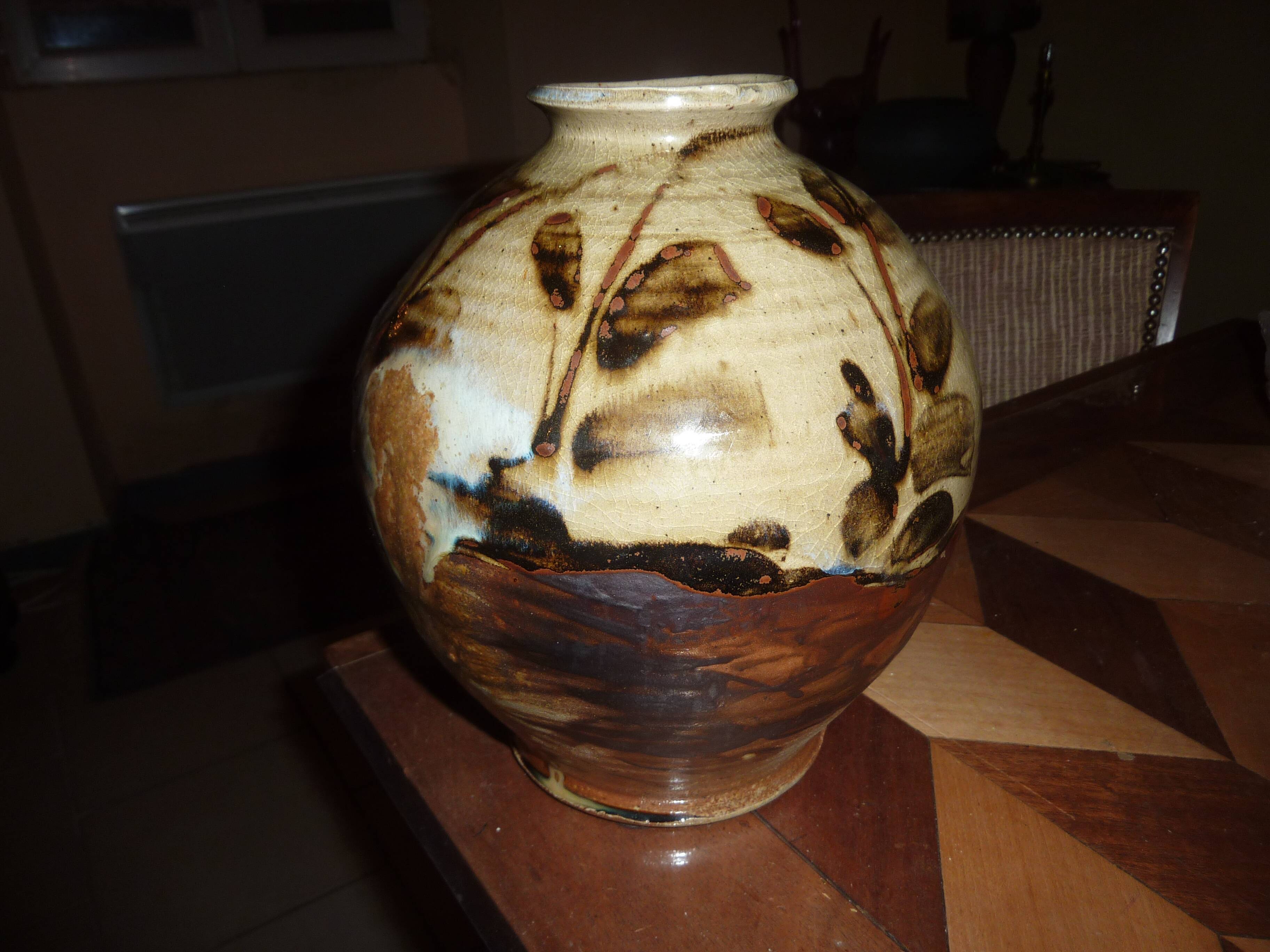 large stone vase - Yves Morvan