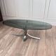 70's coffee table with glass and chrome