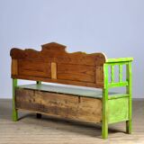 Banc ancien en pin, années 1920