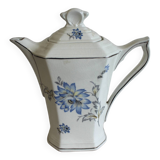 Antique porcelain coffee pot Blue flowers