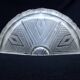 Pair of Art Deco pressed glass wall lights designed 1930