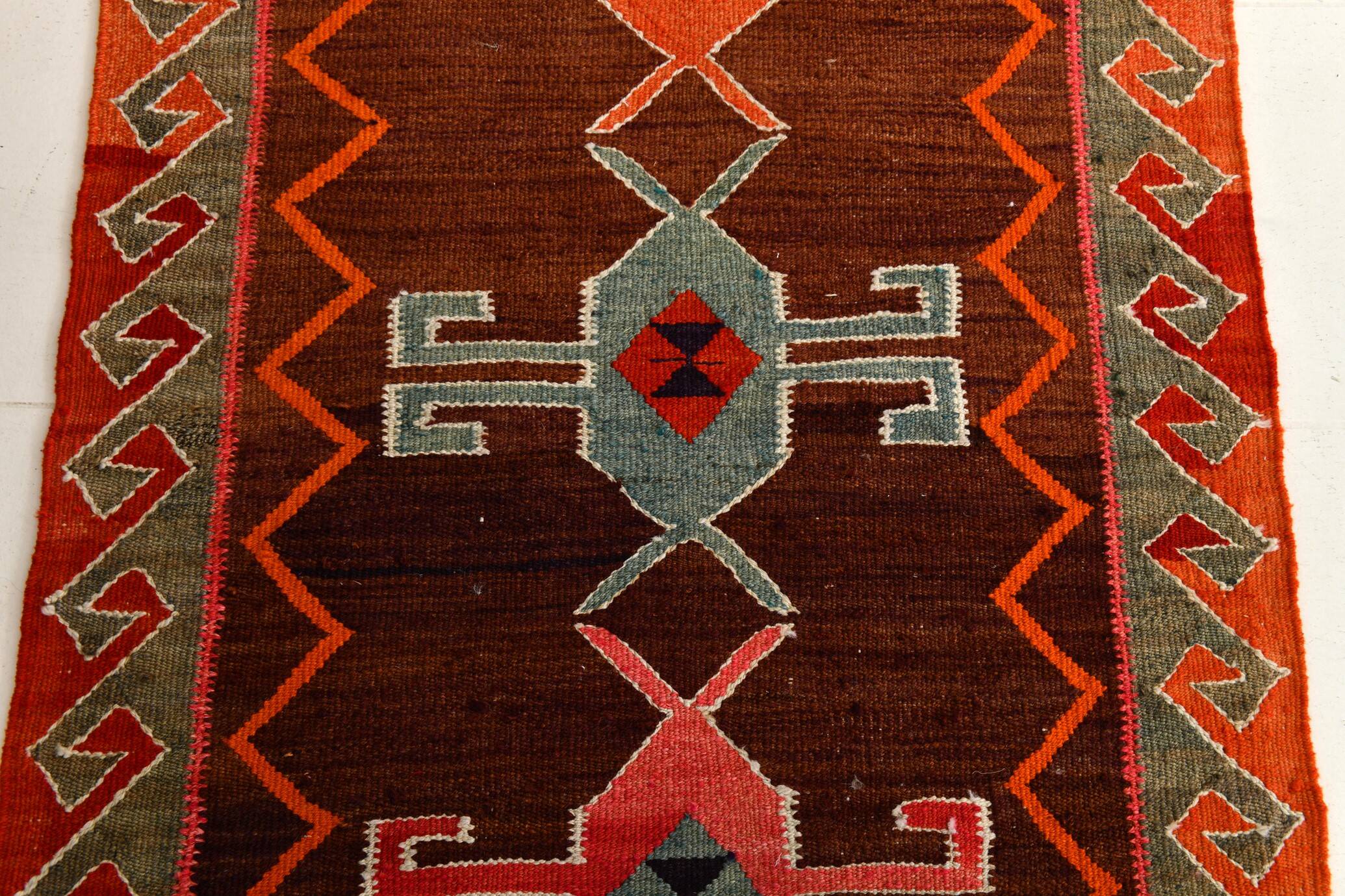 3x11 Anatolian Classic Kilim Runner Rug, 101x340Cm