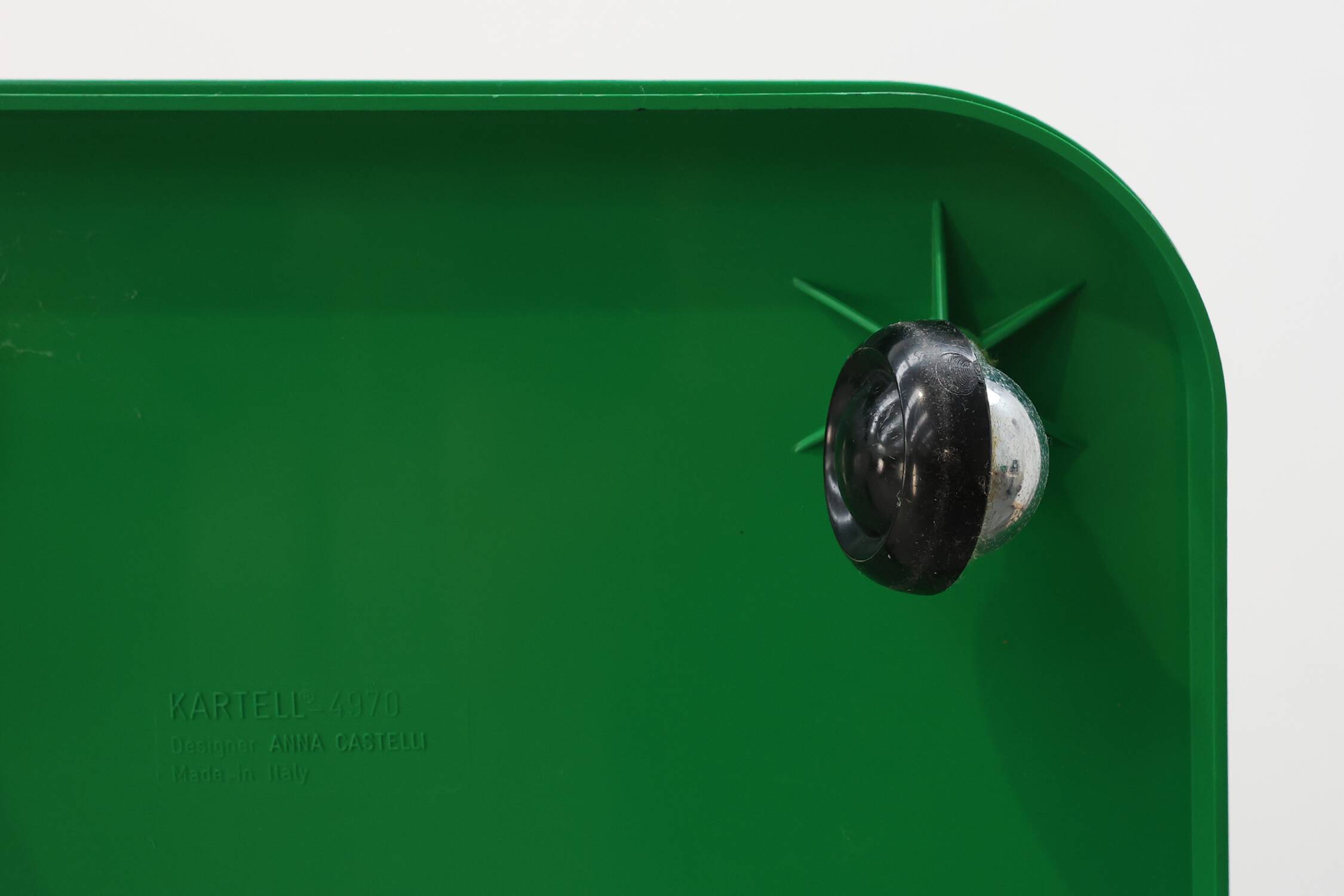 Green storage unit Kartell Model 4970 by Anna Castelli Ferrieri, Italy 1970s.