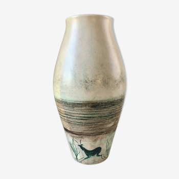 Ceramic vase signed by Joal.