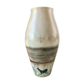 Ceramic vase signed by Joal.