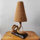 Vintage 1950s table lamp in rope – in the style of Audoux & Minet