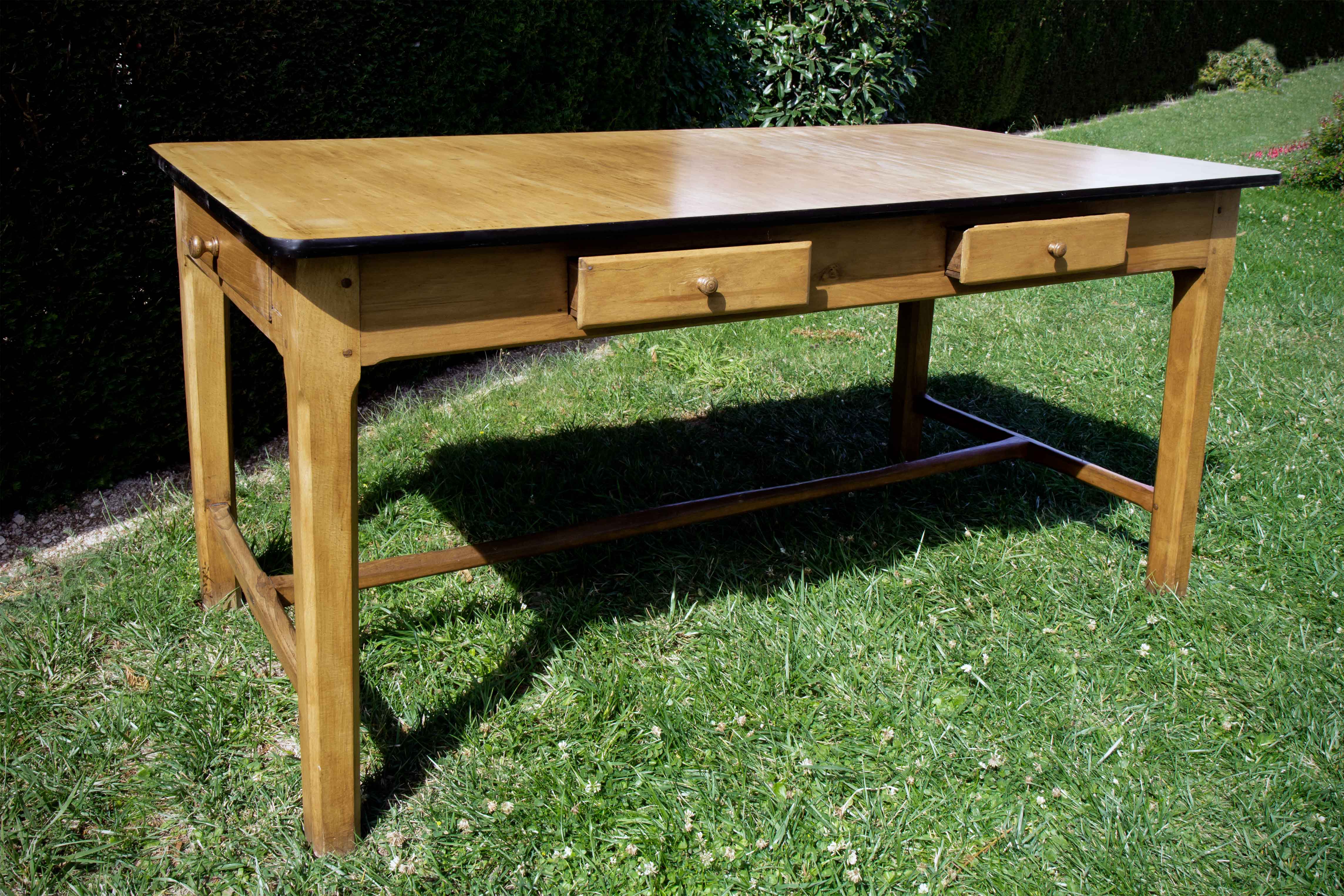 Large farm table year 50, 6 drawers