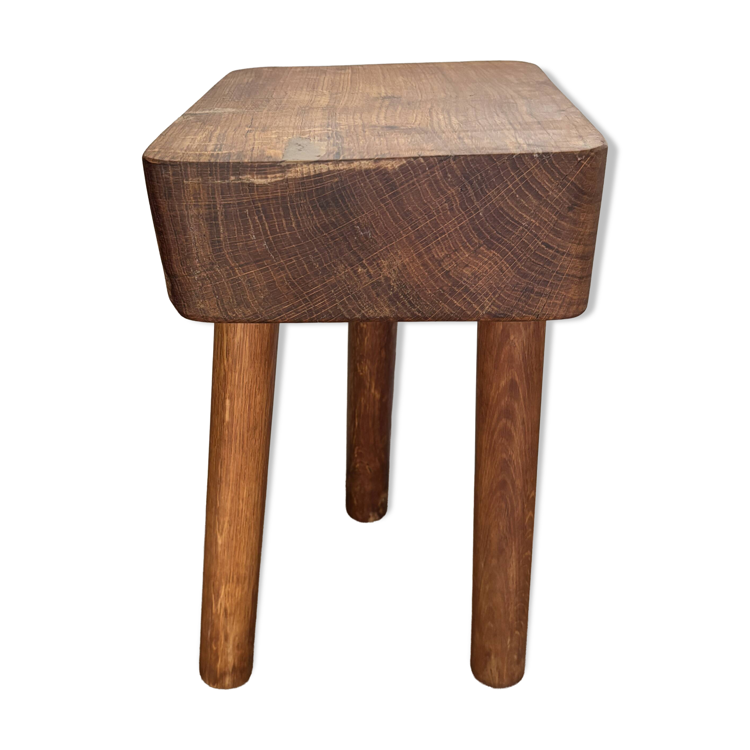Brutalist stool in the style of Charlotte Perriand