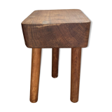 Brutalist stool in the style of Charlotte Perriand