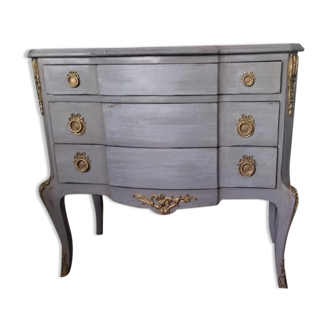 Louis Philippe style patinated chest of drawers