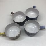 Set of 4 vintage ceramic fondue bowls