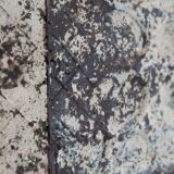Decorative panel with patinated metal and wood