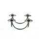 Set of silver-plated candlesticks by Berg Denmark with square bases, 1970s