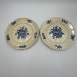 Lot de 4 assiettes décor Téna