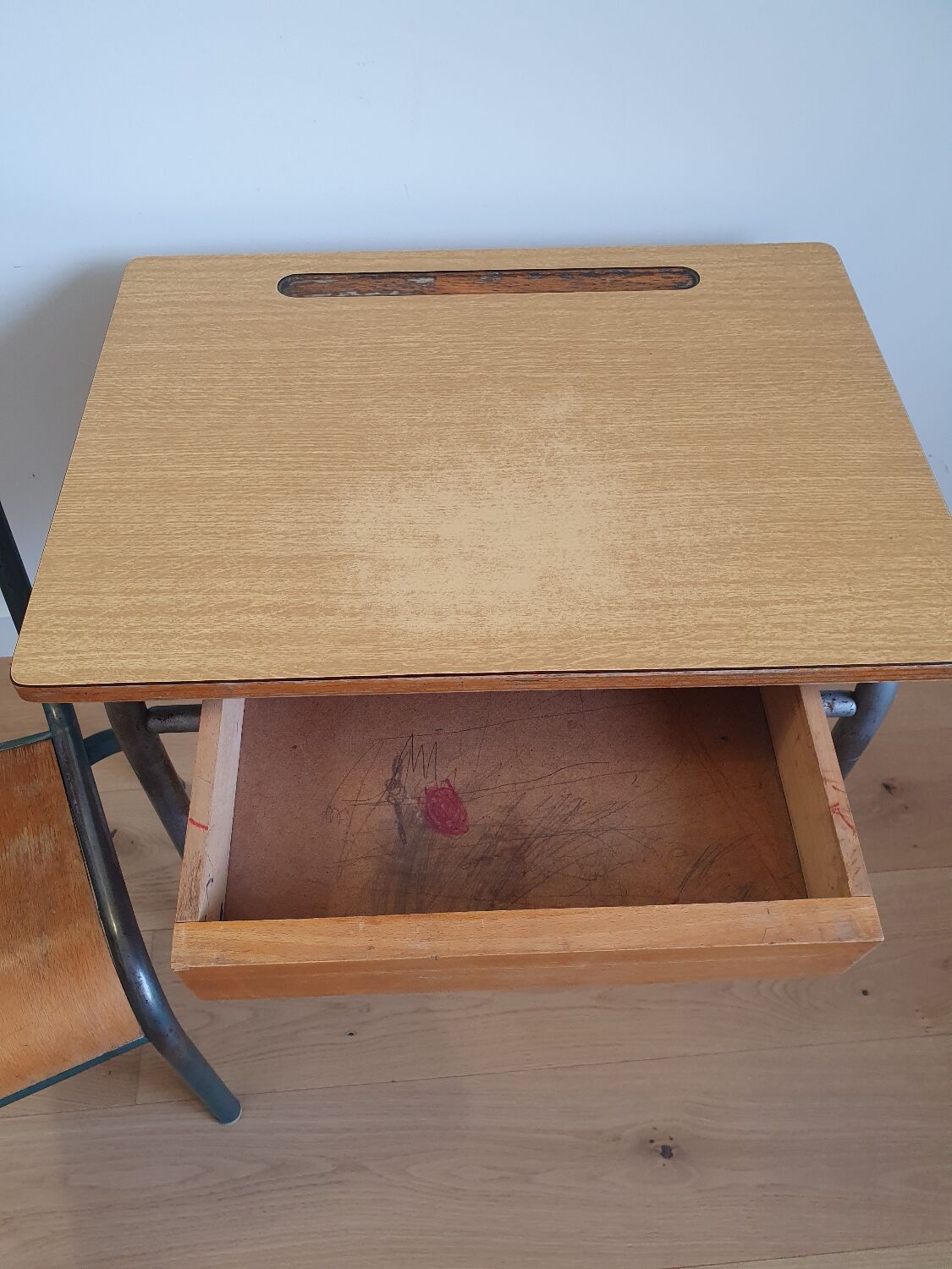Vintage school desk and chair
