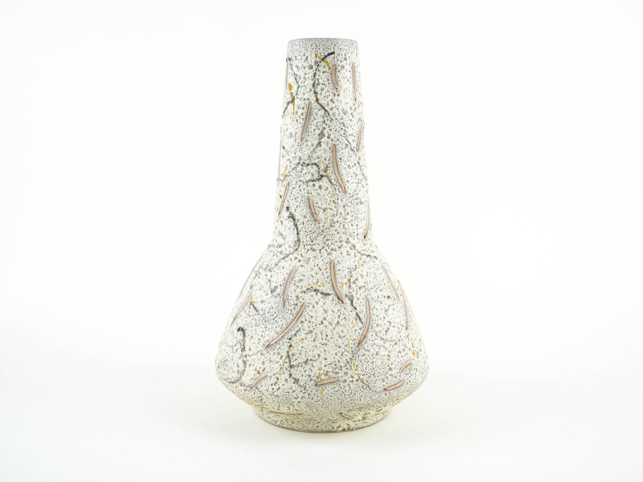 Large ceramic vase with textured glaze, Danish studio pottery, 1970s
