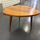 1950s natural oak tripod coffee table