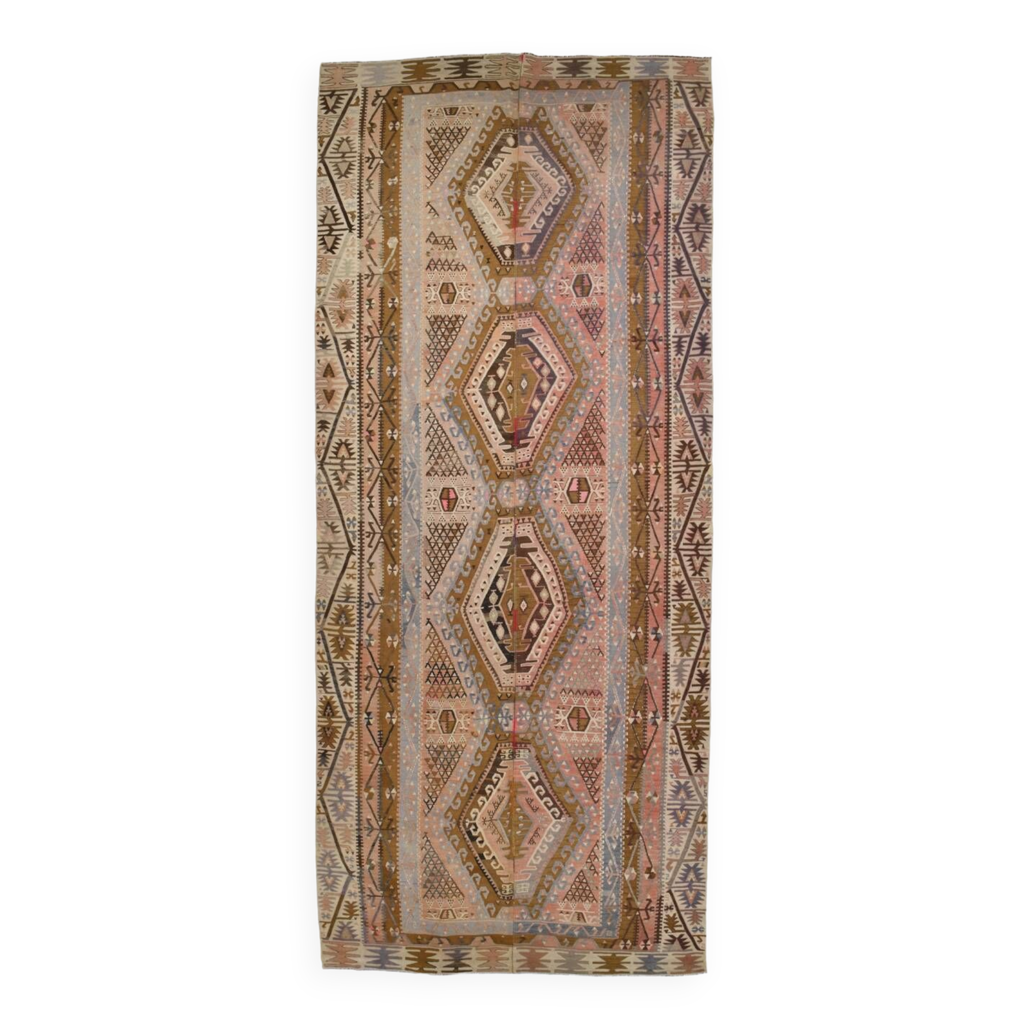 6x13 Handwoven Kilim Rug, 172x397Cm