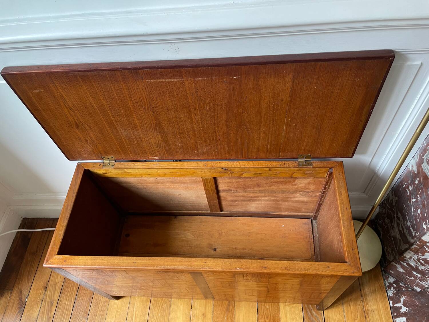 Solid oak toy chest