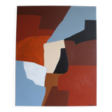 Stretched canvas painting "Fragments of Balance" signed Bodasca