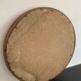 Vintage round mirror stitched ice 29 X 29cm