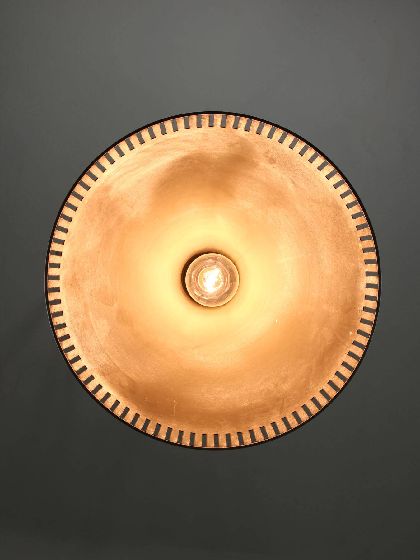 Vintage Italian Black Metal Pendant Lamp