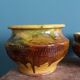 Flower pots, Provençal pottery in glazed terracotta.