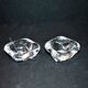 Vintage Bayel crystal salt shakers - Free-form Modernist design 1960