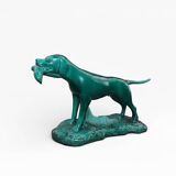 Sculpture Hunting Dog for Duck - Art Deco - J. MIGNOT - Saint-Clément
