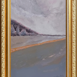 Acrylic painting landscape of Honfleur