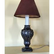 Art Nouveau pewter lamp base - faux candle