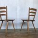Series of 20 Scandinavian chairs or vintage wooden bistro